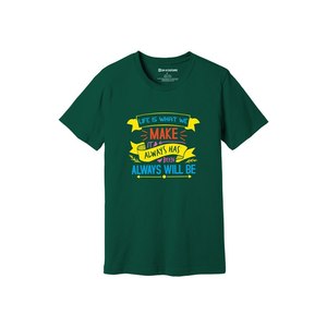 เสื้อยืดผ้าฝ้าย100% พิมพ์ลายด้วยความมีน้ำใจขนาด160 180ถึงหนักมี12สีที่สามารถปรับแต่งดีไซน์และการจัดวางของคุณเองได้ - Product Image 4
