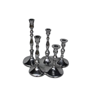 Portavelas pulido con espejo de Metal fundido para decoración del hogar, portavelas con Base de unión para cinco usos - Product Image 4