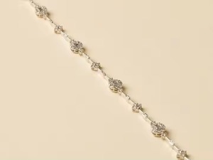 18K Solid Rose Gold Diamond Design Moissanite Bracelet Hologram with Classic Crown Pattern for Gifts & Parties - Product Image 2