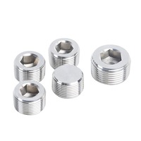 Bouchons de vidange de carter d'huile hydraulique mâles en acier inoxydable DIN 906 à filetage conique NPT BSPT avec embout hexagonal interne