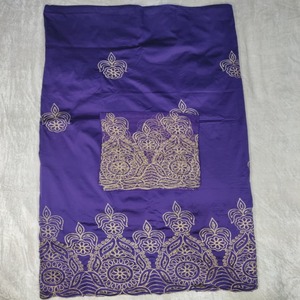 Tela de Tafetán de Seda Bordada con Diseño Floral, Antiestática y Transpirable, 120 GSM, Estilo Nigeriano George Wrapper, Sencillamente Impresionante, Moda 2026 - Product Image 1