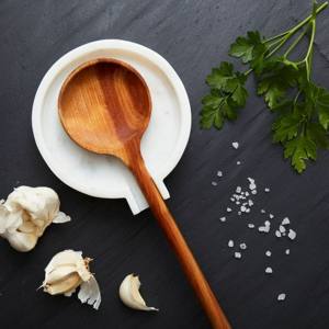 Cuchara para servir arroz de latón dorado Soporte de cocina de metal para espátulas Cucharas Pinzas Más - Product Image 6