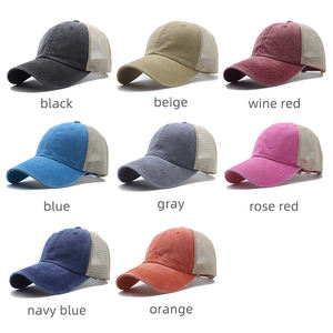 Casquette de baseball en maille respirante en coton Casquette de football Mans avec logo brodé personnalisé non structuré - Product Image 2