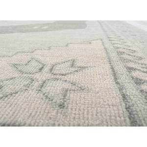 Alfombra de Lana Azul Clásico con Nudos a Mano, Diseño Geométrico para Sala de Estar o Auto, Tamaño 9x12 - PKWL-8043 - Product Image 3