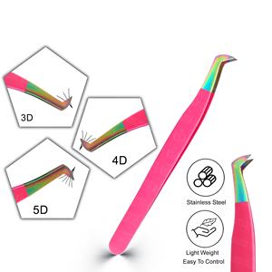 Premium Quality Lash Straight Tweezers Stainless Steel Eyelash Extension <b>Tool</b> for Volume Lashes Salon And Home Use - Product Image 5