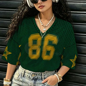 Fashion Forward <b>Women</b> <b>Cropped</b> Football Tops Soft Comfortable Fabric Suitable For Sports And Casual Wear - Product Image 3