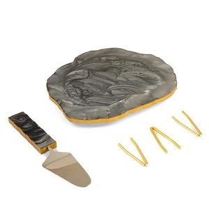 Wholesale Luxury Design Handmade Wooden <b>Cake</b> <b>Stand</b> High Quality Resin Inlay Perfect Table <b>Cake</b> - Product Image 5