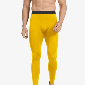 Latest Design Men Compression <b>Pants</b> Custom High Quality Full Length <b>Spandex</b>/Nylon Material Quick Dry Elastic Waist - Product Image 1