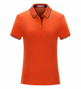 Polos d'été décontractés ODM OEM personnalisés de revers de perles fines de soie de coton peigné pour femmes - Product Image 5