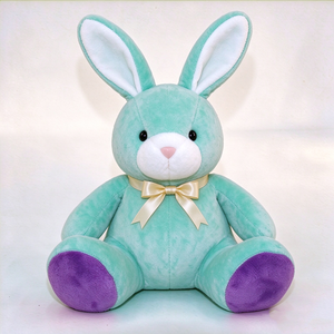 Conejito de peluche único, conejo de peluche verde, peluche de conejo, juguete de peluche para niños, peluche de Pascua, conejo suave - Product Image 1