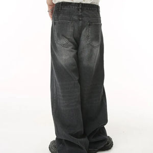 Pantalones vaqueros cargo holgados de cintura alta para hombre, ropa de calle holgada, recta, ancha de pierna, estilo Hip Hop, efecto lavado con piedra - Product Image 5