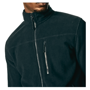Logo personnalisé hommes grande taille 100% polyester polaire vestes col montant fermeture éclair décontracté solide motif hiver anti-rétrécissement caractéristique - Product Image 1