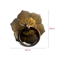 Laci dapur aluminium pegangan tarik pintu lemari mebel cangkang antik kenop kabinet antik pegangan laci Set-Set 4 buah