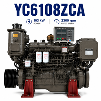 YuChai YC6108ZCA 6-Zylinder Schiffs-Dieselmotor 103kW 140PS 2300U/min Dieselmotor für Arbeitsboote und Generatorsätze