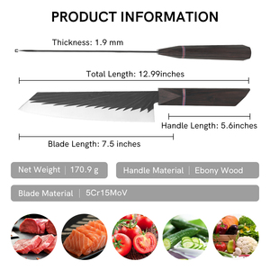 Venta al por mayor personalizado de calidad superior OEM ODM servicio profesional Chef cuchillo de alta calidad de acero inoxidable al carbono cuchillos de cocina - Product Image 2