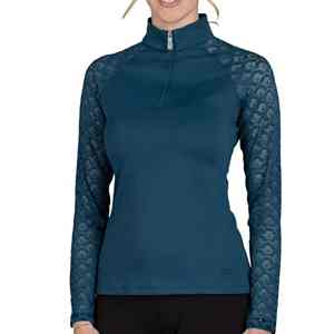 Chemise d'équitation de qualité supérieure, vêtements d'équitation personnalisables, tissu technique, coupe féminine, couche de base - Product Image 2