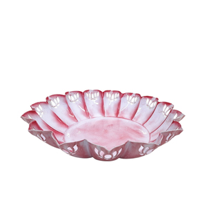 Assiette de service décorative pour la maison en métal de fer fini de couleur marron foncé - Product Image 2