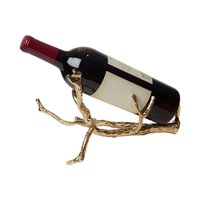 Support de Bouteille de Vin Carré en Laiton Moderne de Luxe, Design Branche d'Arbre, Écologique, Centre de Table Décoratif, Présentoir de Bar, En Stock
