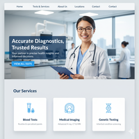 Servicios de diseño de sitios web de laboratorio de diagnóstico Agencia de desarrollo web calificada que ofrece soluciones de atención médica asequibles y confiables
