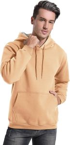 Regular Fit 100% algodón hombres pulóver Sudadera con capucha con bolsillo ligero invierno desgaste calle moda estilo - Product Image 2