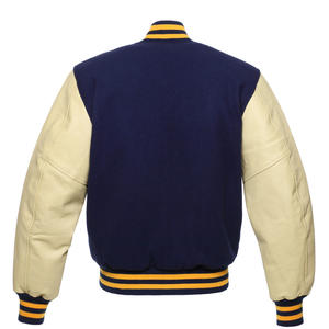 Chaqueta de invierno informal para hombre Vigor personalizada Chenille bordado béisbol Letterman Varsity diseño tela soporte cuero manga tejida - Product Image 3