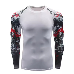 Rashguards de alta calidad MMA para hombres, Rashguards uniformes BJJ, Rashguards de diseño personalizado sublimado comprimido - Product Image 1