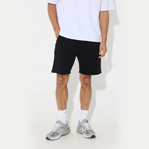 Pantalon de jogging en coton de style urbain pour hommes, short de gymnastique de couleur unie pour vêtements de sport et streetwear, pantalon de survêtement personnalisable - Product Image 3