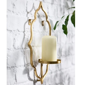 Geometric Shape Iron Metal <b>Wall</b> <b>Candle</b> <b>Holder</b> Gold Finished For Home Bedroom Lighting Decorations <b>Wall</b> Scones - Product Image 4