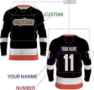 Maillot de hockey sur glace sur mesure, design professionnel, col en V, maillot de hockey sublimé pour jeunes - Product Image 5