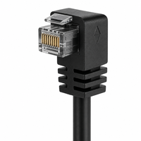 Kabel Ethernet RJ45 Cat6 UTP Tembaga Murni Sudut Kanan 90 Derajat XXD Industrial, Kabel LAN Kecepatan Tinggi 10Gbps untuk Router, Bersertifikasi CE RoHS