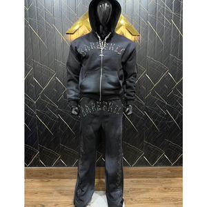 Survêtements pour hommes de qualité supérieure en vrac Nouveau style décontracté Survêtements d'hiver chauds pour hommes lavés pour le jogging - Product Image 1