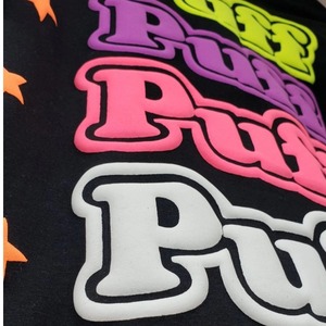 Camiseta con estampado de abullonado en 3D para hombre, proveedor OEM, Camiseta de algodón de gran tamaño, ropa de calle personalizada, logotipo estampado en relieve - Product Image 3