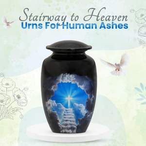 โกศสำหรับเถ้ากระดูกของมนุษย์สำหรับผู้ใหญ่บันไดขนาดใหญ่ไปยังสวรรค์-โกศฌาปนกิจเถ้าศพสำหรับงานศพของผู้ใหญ่โกศที่ระลึก - Product Image 2