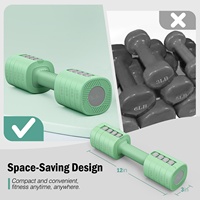 Ensemble d'haltères réglables Greenlawn ABS, lot de 2, 8 pièces, poids de 2 à 6 lb pour femmes, pour exercices des bras, entraînement à domicile