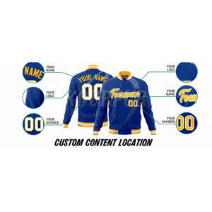 Veste Letterman pour hommes OEM veste universitaire design personnalisé pour l'hiver haute qualité respirant 100% coton col montant grande taille - Product Image 4