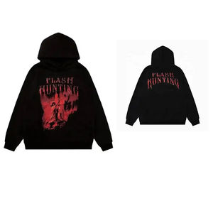 Sudaderas con capucha y sudaderas para hombre de otoño sólido estampado de alta calidad, forro polar pesado personalizable de talla grande, transpirable y ecológico - Product Image 6