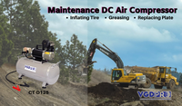 12V Haute Efficacité Résistant Aux Intempéries Robuste DC Huile Moins Entretien Professionnel Mini Compresseur D'air Pompe 25 litres réservoir