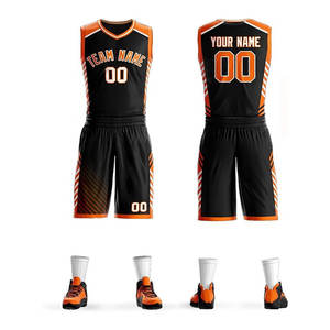 ชุดบาสเก็ตบอลชุดบาสเก็ตบอลผ้าโพลีเอสเตอร์ระบายอากาศได้ดี - Product Image 2