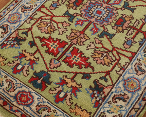 Tapis noué à la main en laine de haute qualité Oushak tapis lavable de style nœud turc pour salon et salle de bain tapis d'intérieur - Product Image 1