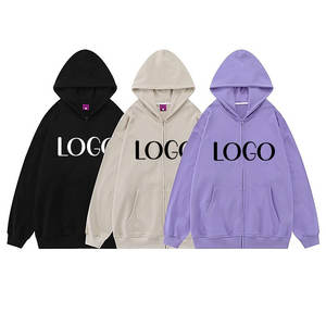 เสื้อฮู้ดผ้ากำมะหยี่แบบมีซิปสำหรับผู้ชาย, เสื้อมีฮู้ดผ้าเฟรนช์เทอร์รี่สำหรับผู้ชาย - Product Image 2