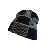 Gorro de Invierno Corto Gris Unisex, 100% Acrílico, Jacquard Común, Impresión Digital, Logotipo Personalizado, Viajes, Casual, Esquí al Aire Libre