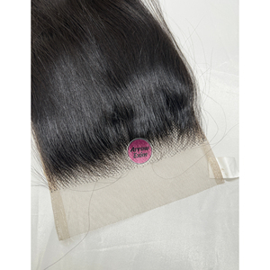 Cabello Humano Indio Remy con Cutícula Alineada Natural, 150% de Densidad, Cierre de Encaje de Doble Nudo 5x5 4x4, Liso - Product Image 3