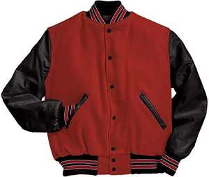 Chaquetas Varsity Personalizadas de Fabricantes, Chaquetas Varsity de Cuero con Costuras Tatami, Chaqueta de Invierno Personalizada para Hombre con Frente Alto - Product Image 2