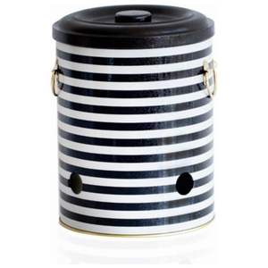 Contenedor de almacenamiento de patatas y cebollas de 175x225mm, capacidad de 5L con patrón de línea en blanco y negro, contenedor y almacenamiento de alimentos - Product Image 1