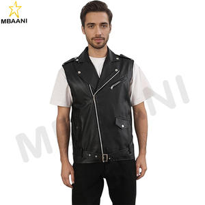 Gilet en simili cuir classique pour homme, veste sans manches pour motard, club de moto, veste sans manches - Product Image 1