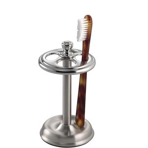 Elégant support pour brosse à dents et dentifrice en marbre et métal pour comptoirs de salle de bain, design minimaliste moderne avec 4 fentes - Product Image 5