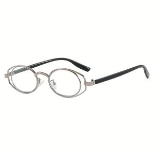 Gafas con Logotipo Personalizado 2025, Monturas de Gafas Redondas Dobles de Metal, Ovaladas, Anti Luz Azul, para Hombre y Mujer - Product Image 6