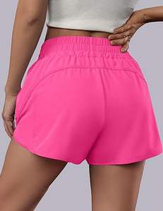 Women Short Casual Summer Breathable High <b>Waist</b> Sportswear Yoga Running Athletic Lounge Streetwear Custom Fashion Brand Clothing - Product Image 3