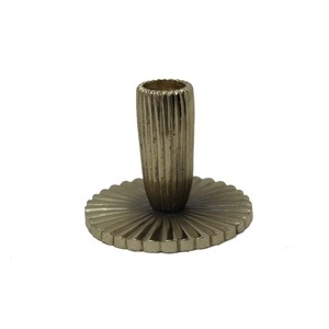 Bougeoirs coniques en métal aspect royal or fini pour la maison mariage noël décoration de table fait à la main personnalisé - Product Image 2