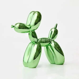 Shiny Anime-inspired <b>Balloon</b> Dog Sculpture Resin Decor for Home Gifts and Craft Usage Hand Painted <b>Animal</b> Model - Product Image 4